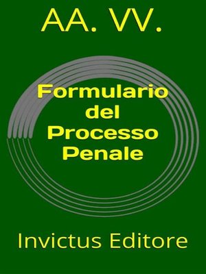 cover image of Formulario del Processo Penale